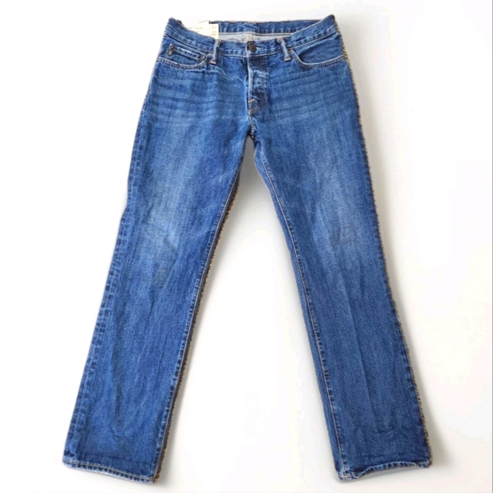 Y2K Abercrombie & Fitch Slim Straight Button Fly Denim Size 33x32